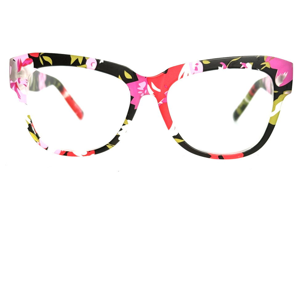 Zenni 109824‎ Eyeglass Frames Trans multicolor tortoise H19567